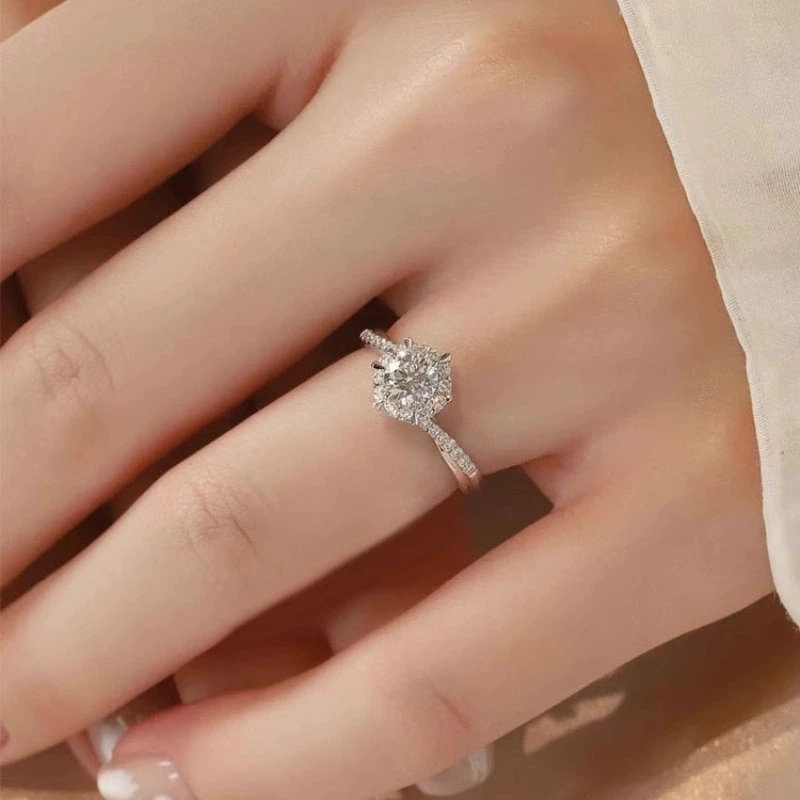 IGI培育钻石pt950铂金星辰扭臂微镶星光六爪款戒指1克拉钻戒女,淘宝优惠券,粉丝福利购,淘宝优惠卷