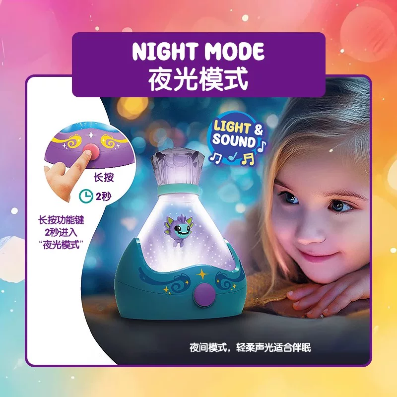 Серебристый интерактивный бутылочный сюрприз Pet Magic Bottle интерактивная светящаяся игрушка для девочек-принцесс, детская слепая коробка