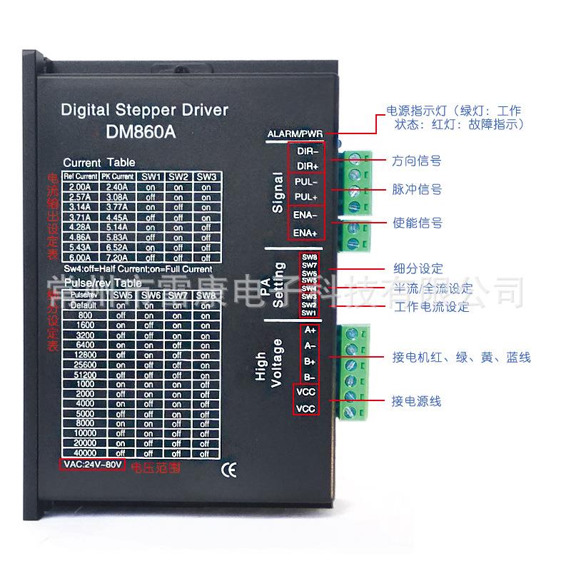 JSS-MOTOR86步进电机驱动器DM860AD数字式驱动器替代DMA860H M - 图3