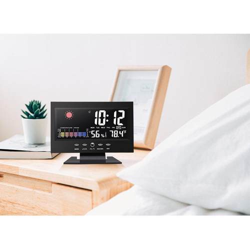 SNKOL数显电子数字干湿温度计室内温湿度计家用台式温度表带闹钟 - 图1