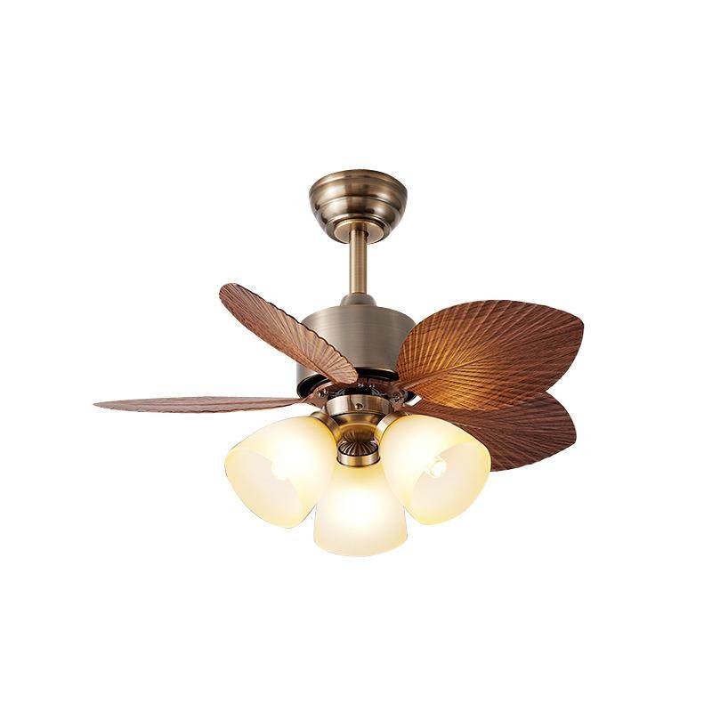 卧室风扇灯2025新款ABS芭蕉叶扇叶简约客厅餐厅复古房间吊扇灯,淘宝优惠券,粉丝福利购,淘宝优惠卷