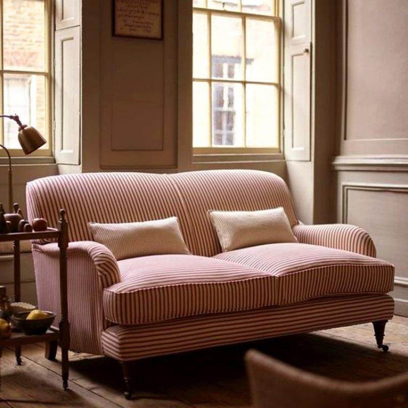 法式复古布艺三人沙发现代中古高背美式轻奢小户型客厅民宿摄影组,淘宝优惠券,粉丝福利购,淘宝优惠卷