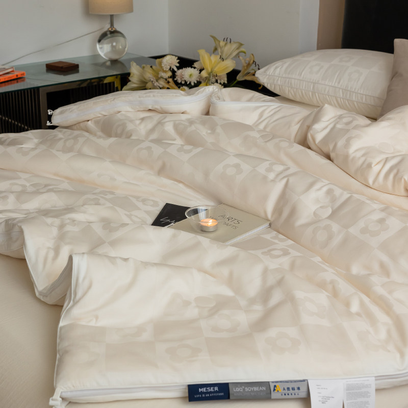 洛基李官奇全棉提花51%大豆被子母被双胎被冬被A类春秋被子夏被芯,淘宝优惠券,粉丝福利购,淘宝优惠卷