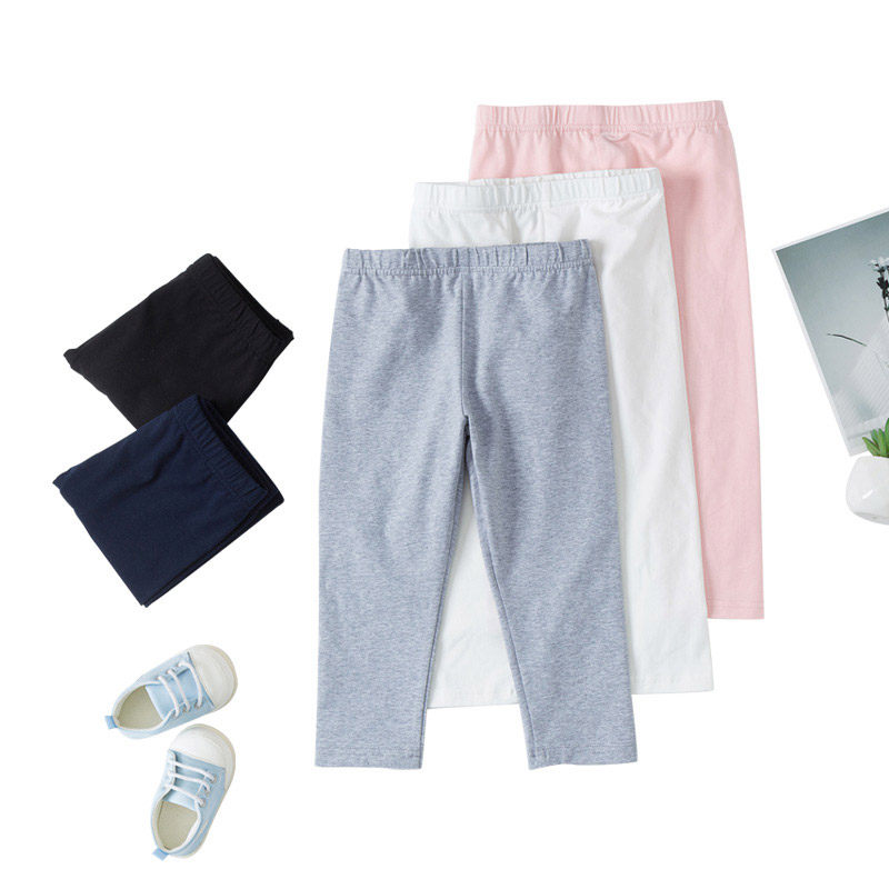 白色女童打底裤夏季薄款女宝宝七分裤中大童裤子纯棉儿童中裤夏薄,淘宝优惠券,粉丝福利购,淘宝优惠卷