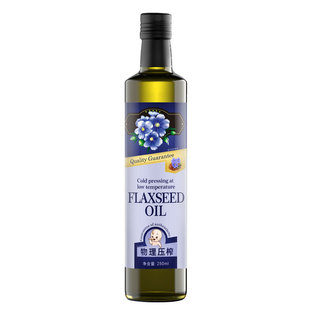 纯正亚麻籽油冷榨一级250ml胡麻油食用油炒菜凉拌亚麻酸油小瓶