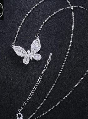 极速Delicate Jejwelry 14K Real Gold Butterfly Pendant Neckla