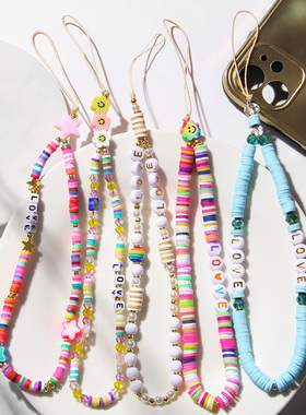 极速New Multicolor Mobile Phone ChaiGn Handmade Strap Lanyar