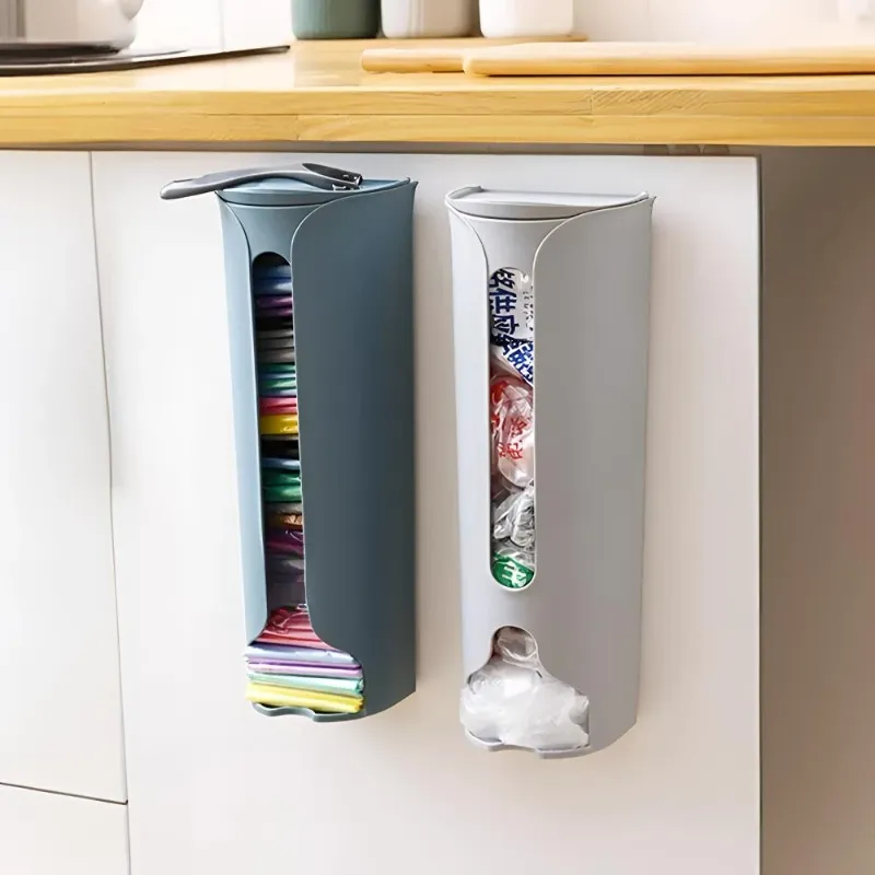 垃圾袋收纳盒壁挂抽取式创意厨房塑料袋收集器方便袋大容量整理盒 - 图2