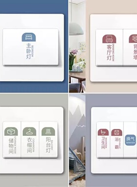 夜光灯开关贴纸标识贴