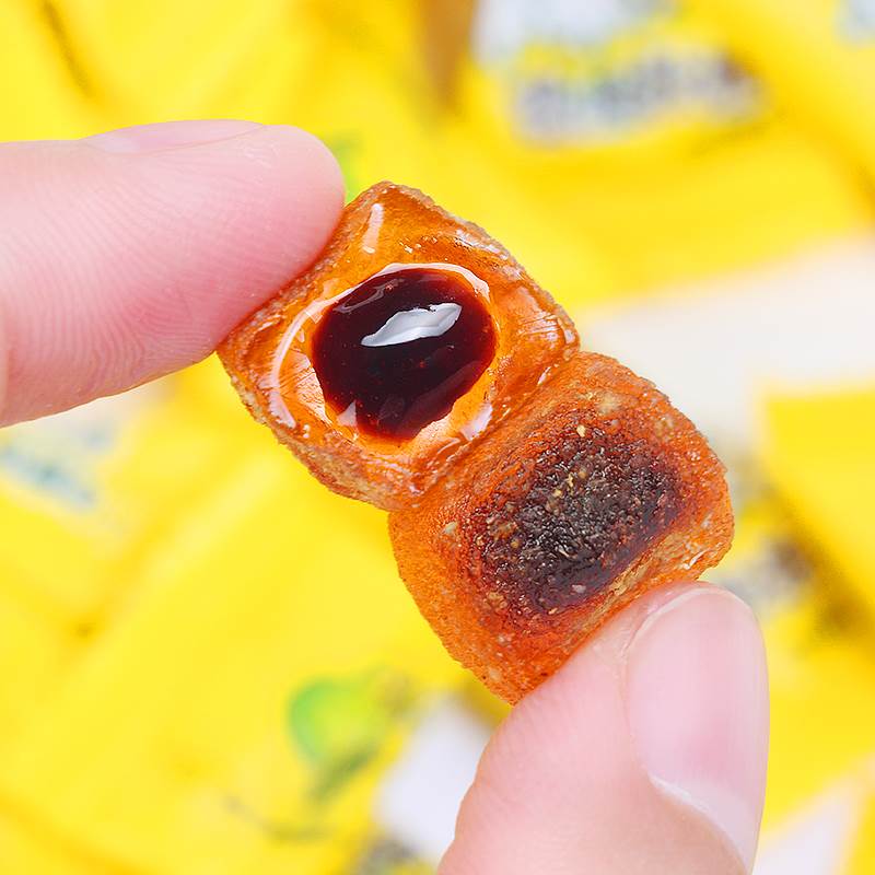 宏源爆浆陈皮软糖夹心糖果话梅软糖喜糖过新年货吃的小零食品