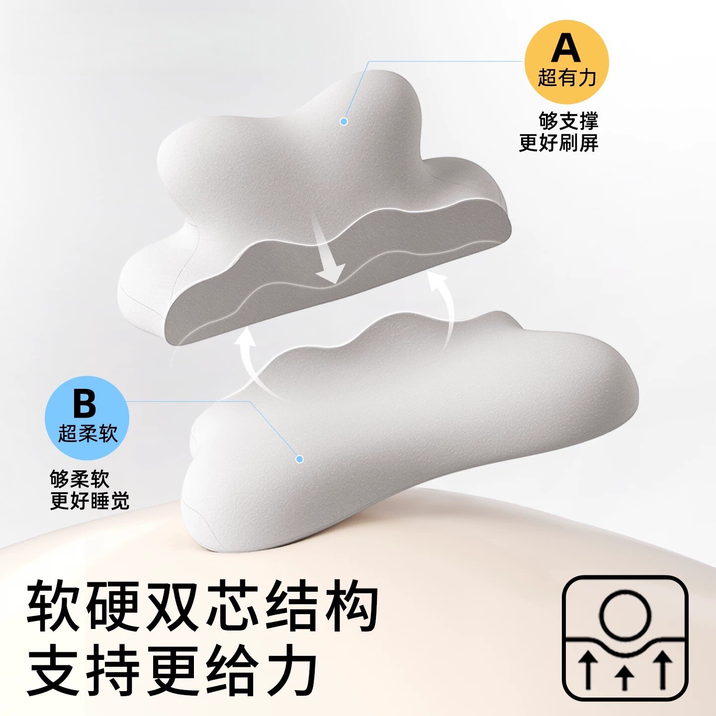 Bed sleeping mat, lying pillow artifact memory foam