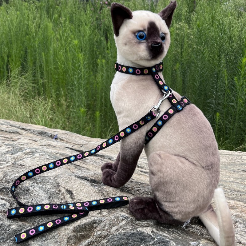 宠物猫牵引绳猫咪专用防挣脱猫绳子外出工字可调节猫用胸抱婴袋遛,淘宝优惠券,粉丝福利购,淘宝优惠卷