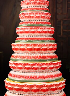 莲花座台佛座底座神台佛像阶梯座垫高增高座坐台底坐加高弥勒佛托