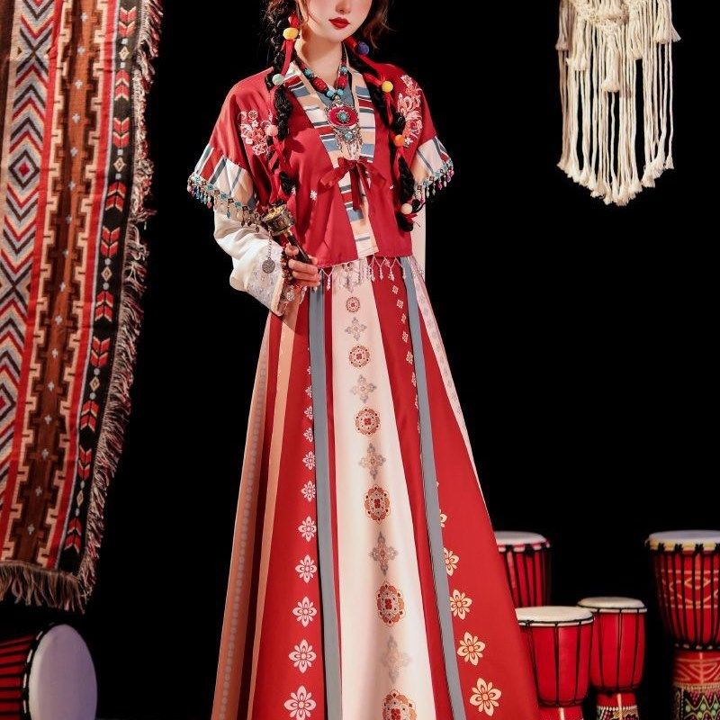 大码汉服女胖mm唐制汉元素交领齐腰唐褙子日常夏季藏风200斤套装,淘宝优惠券,粉丝福利购,淘宝优惠卷