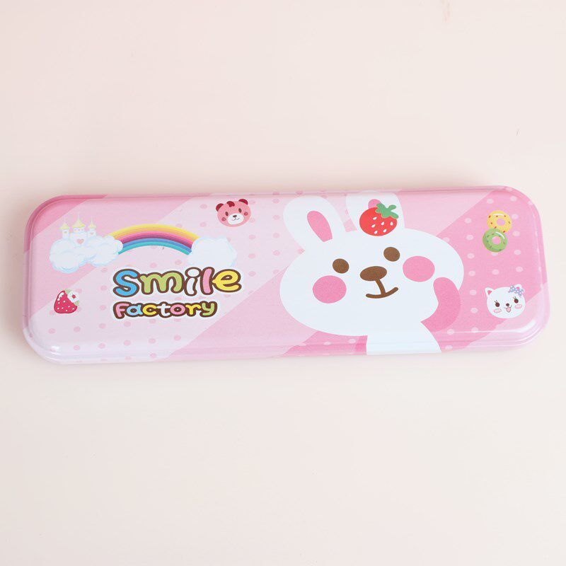 Back-to-school gift primary school student box iron box primary school boy and girl single-layer pencil box cute children kindergarten stationery