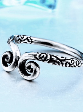 ROCK PUNK悟空金箍开口男女指环大话西游紧箍咒戒指黑神话潮饰品