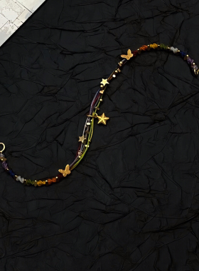 彩虹小星星幸运满天星手工编绳手链多巴胺少女心五彩闺蜜手绳