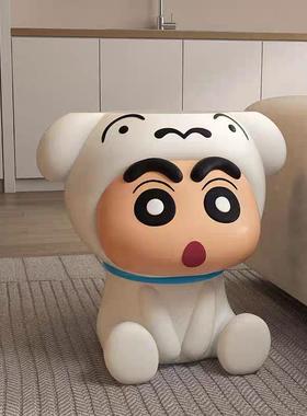 创意蜡笔小新换鞋凳玄关入户客厅沙发矮凳小凳子矮凳搬家礼物摆件