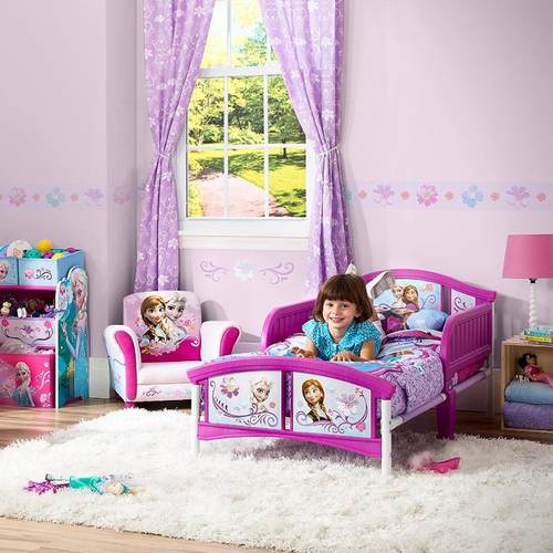 Delta迪士尼授权拼接床儿童床女孩公主床带护栏男孩汽车床小孩床 - 图1