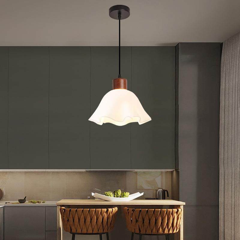 原木中古餐厅吊灯北欧简约胡桃木餐桌吧台灯日式奶油风小吊灯,淘宝优惠券,粉丝福利购,淘宝优惠卷