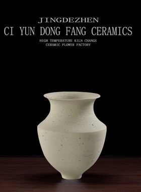 陶罐陶瓷花瓶摆件民宿素烧粗陶干花盆陶泥大口径陶艺素胚白瓷摆件