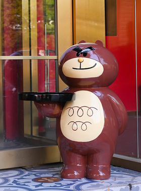 幼儿园装饰摆件玻璃钢卡通动物雕塑商场橱窗美陈店铺门口迎宾摆件