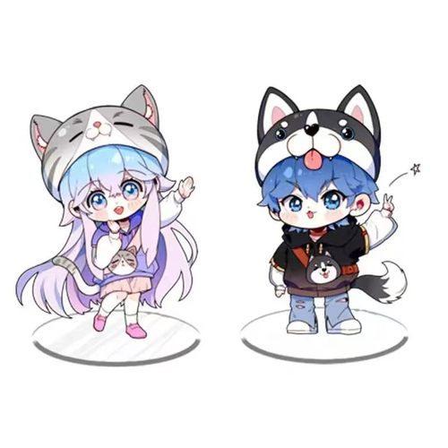 斗罗大陆2绝世唐门周边唐舞桐霍雨浩cp亚克力猫爪底立牌抖漫新品 - 图0