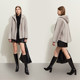 Light luxury warm hooded faux mink eco-friendly fur