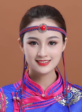 蒙古族皮绳发带男女通用