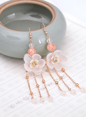 极速Ancienft Hanfu Hair Sticks Tassel Step Shake Flower Hair