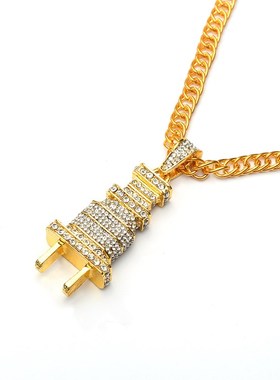 极速Jewelry fashion electric plug Necklace perRsonality hip
