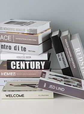 极速l假书仿真书j装饰品创意设公室桌办面摆摆件书壳样客厅板房道