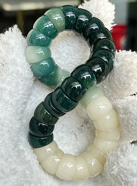 极速天然菩提根猪大肠飘花渐变色C绕指柔佛珠文玩念珠手链直播货