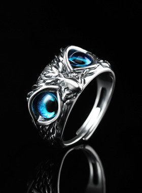 极速新品戒指男潮猫头鹰学生戒指戒指男潮L戒指冷淡风男生单身男