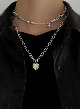 极速2021 Fashion Unisex Multilayer Hip Hop LonQg Chain Neckl