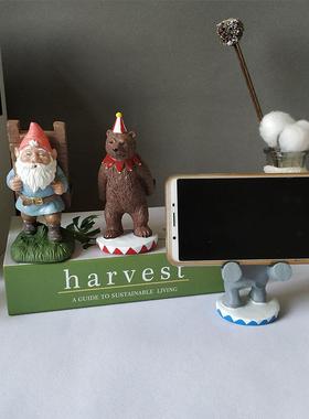 极速l宇航摆件太空人型手机支架动物熊猫用员个R模性创意朋友男生