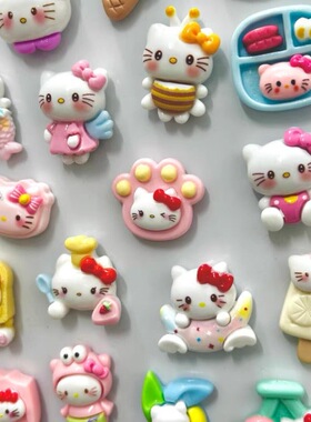 Hello kitty3d立体贴树脂冰箱贴KT猫卡通背胶磁铁贴可爱款式