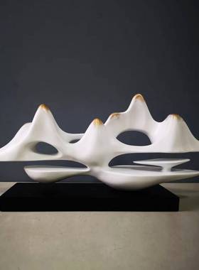 极速2022新中式客厅玄关摆件禅意酒店隔断艺术软装办W公室饰品酒