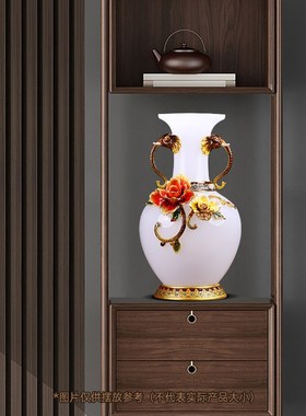 富贵吉祥琉璃花瓶摆件工艺品新房客厅玄关创意家居装饰品乔迁礼品