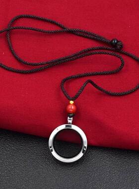 朱砂原矿石晶体颗粒吊坠嘎乌盒男女款本命年钥匙扣空瓶护身符