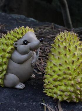 跨界创意模拟水果榴莲饰品树脂饰品工艺模拟刺猬榴莲饰品