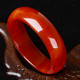 Natural authentic jade bracelet red agate jade bracelet chalcedony for women red with certificate for mother, girlfriend and best friend