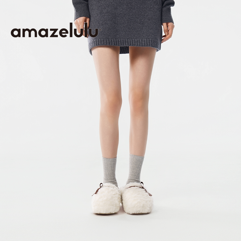 amazelulu毛毛拖鞋女包跟外穿2025新款厚底防滑时尚可爱毛绒保暖,淘宝优惠券,粉丝福利购,淘宝优惠卷
