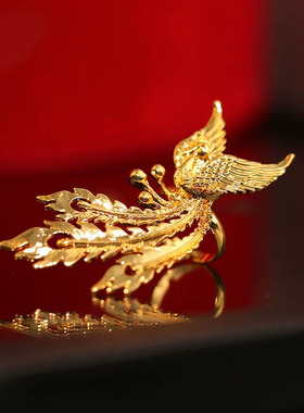 2025女凤凰戒指黄金色开口可调节