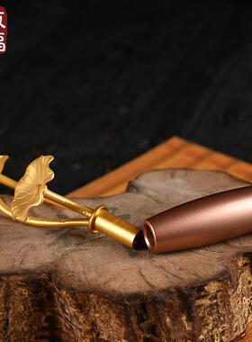 致福平安日式供花纯铜花瓶供花3束供奉
