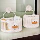 Cute hole-free wall-mounted multifunctional storage basket