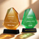 Yongqing wisdom gradient color crystal trophy is simple and modern