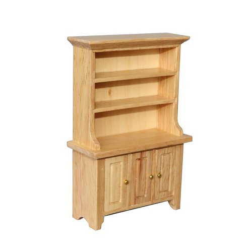 1:12娃娃屋dollhouse迷你家具微缩食玩模型 原木色三门立式柜子 - 图2