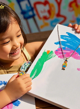 S925纯银定制涂鸦项链