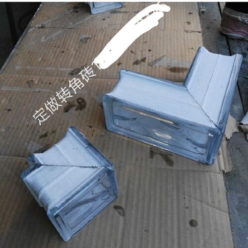 水晶砖超白玻璃砖透明长方形透光不透人玄关空心玻璃砖隔断墙弧形 - 图2